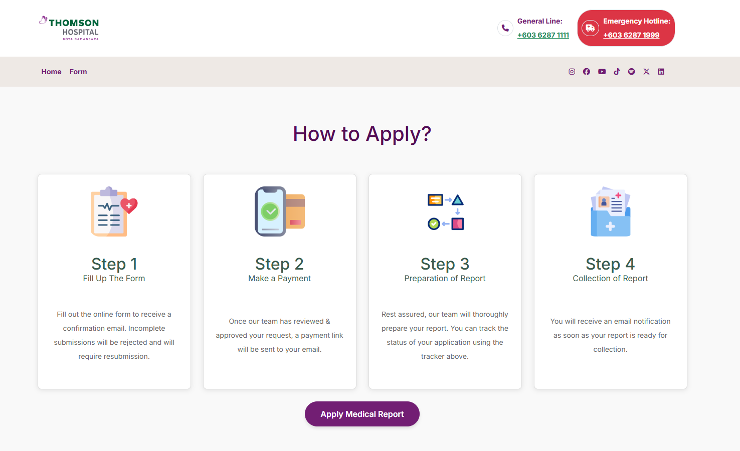 Medical Report Reception